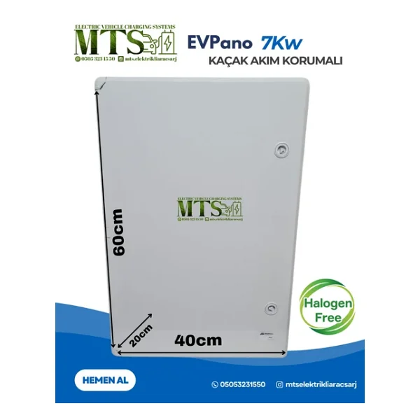 Mtsevcharger 7 Kw 60 40 20V'Ko Kombinasyon Panosu Kutusu Pano Elektrikli Araç Şarj Cihazı Tesla Mavi Adaptör - Görsel 4