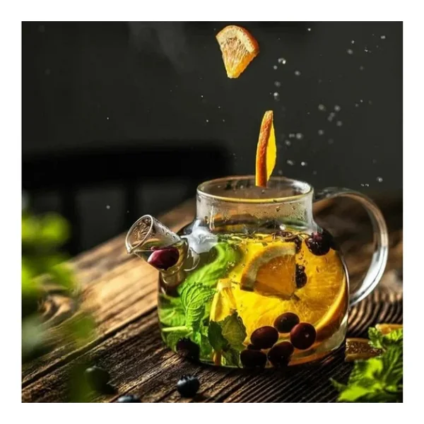 Bambu Teapot Cam Demlik, Borosilikat, Süzgeçli çaydanlık tek - Görsel 3