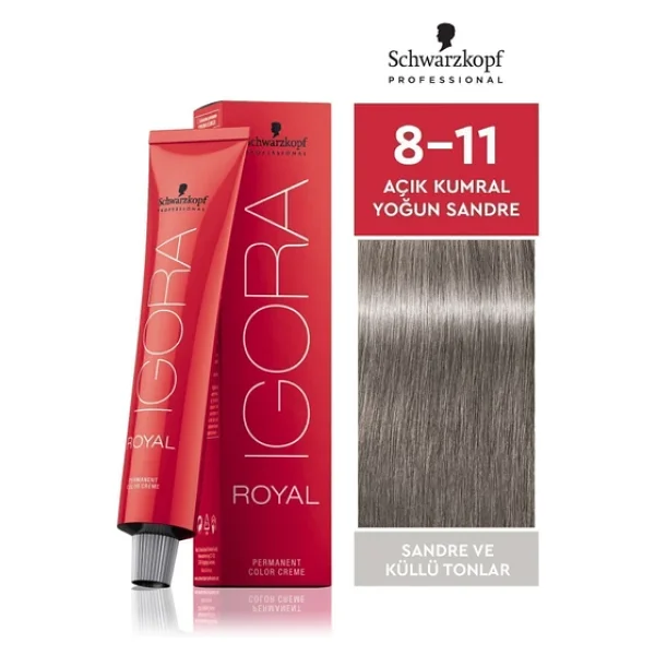 Igora Royal Küllü Tonlar 8-11 Açık Kumral Yoğun Sandre Saç Boyası 60ml - Görsel 2