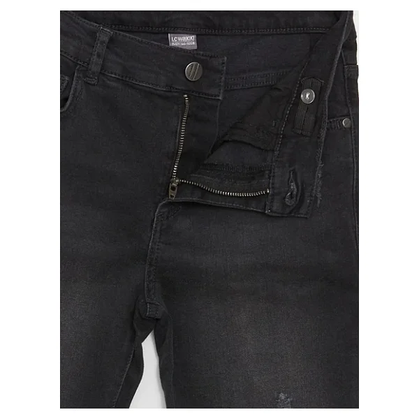 Lcw Kids Siyah Beli Ayarlanabilir Lastikli Erkek Çocuk Jean Pantolon - Görsel 3