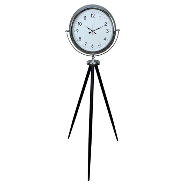 Krom Standart Tripod Ayaklı Saat - Görsel 4