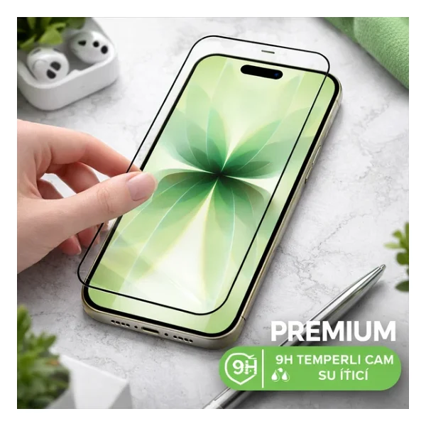 İphone 17 Uyumlu Anti Statik Ekran Koruyucu Toz Tutmayan Kırılmaz Cam - Görsel 4