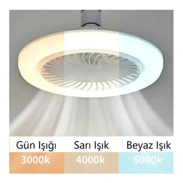 Cata 42 W Poyraz Fanlı Led Ampul - Kumandalı - E27 - Ct-1153 - Görsel 3