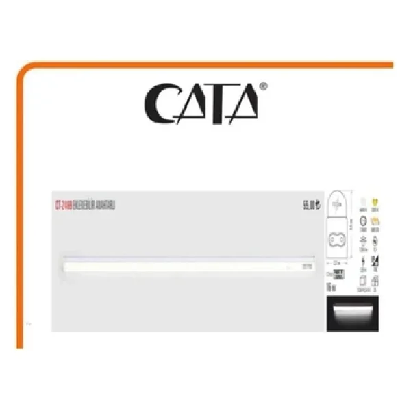 Cata CT-2469 20 W Beyaz Işık LED Bant Armatür - Görsel 3