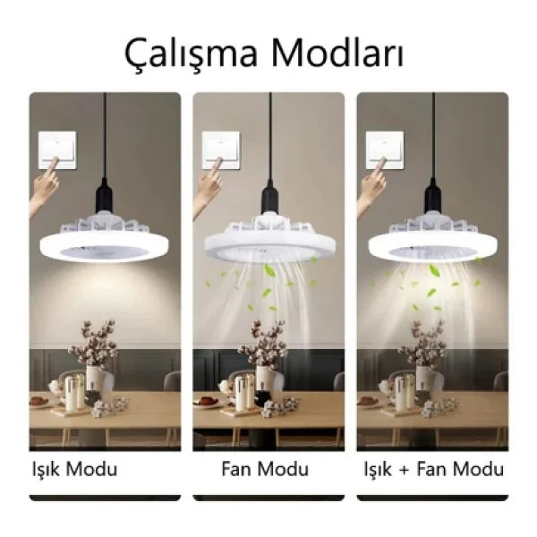 Cata 42 W Poyraz Fanlı Led Ampul - Kumandalı - E27 - Ct-1153 - Görsel 4