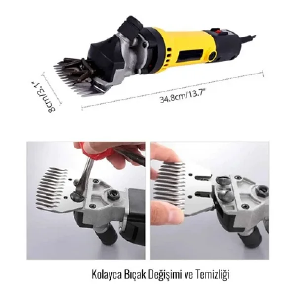 Ekinler El Aletleri Prohummer Ph017 Koyun Keçi Kırkma Makinesi (Sarı) - Görsel 4