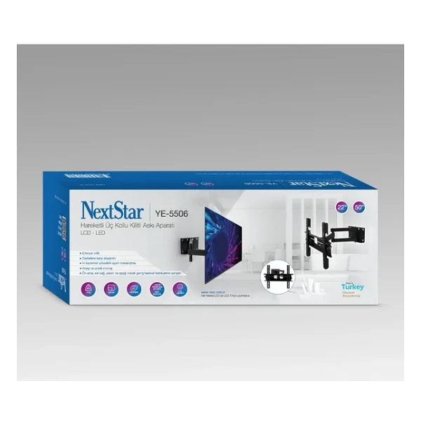 NextStar YE-5506 22-50 inç Hareketli TV Askı Aparatı - Görsel 4