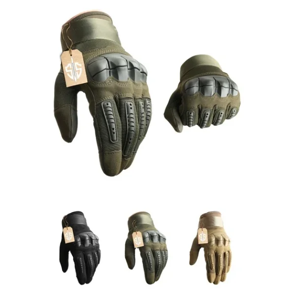 Single Sword Dokunmatik Tam Parmak Korumalı Eldiven + Termal Kar Maskesi Set Haki Xl - Görsel 9