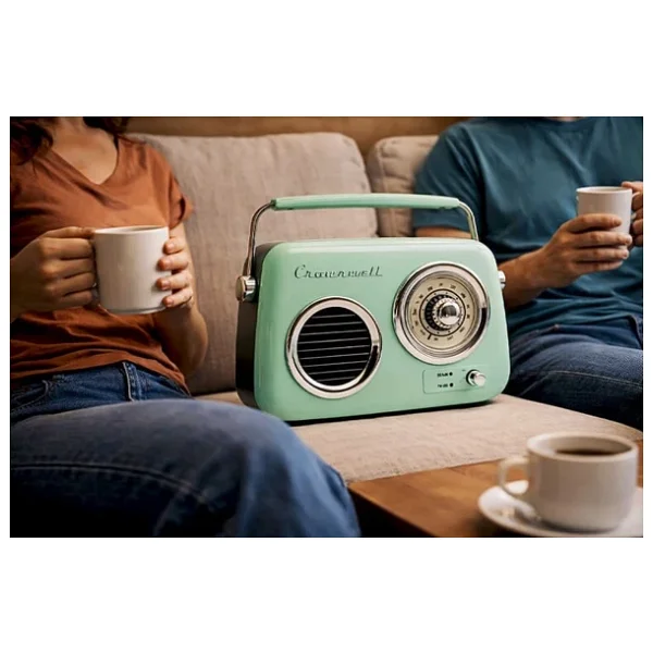 Retro Tasarımlı Bluetooth Fm Radyo Mint Yeşil - Görsel 2