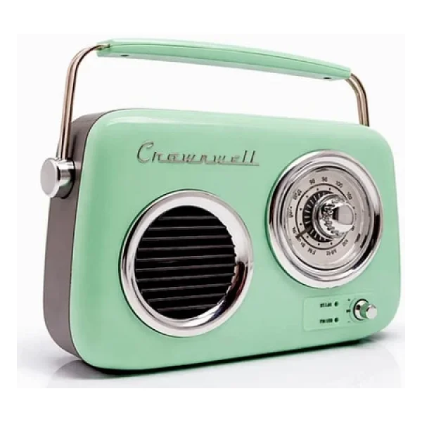 Retro Tasarımlı Bluetooth Fm Radyo Mint Yeşil - Görsel 4
