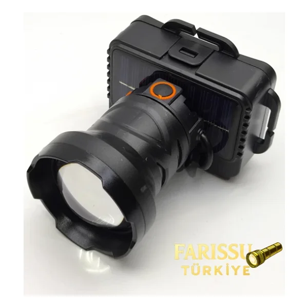 Gold Silver Gs-2050 20W Zoomlu Solar Şarjlı Profesyonel Kafa Feneri - Görsel 4