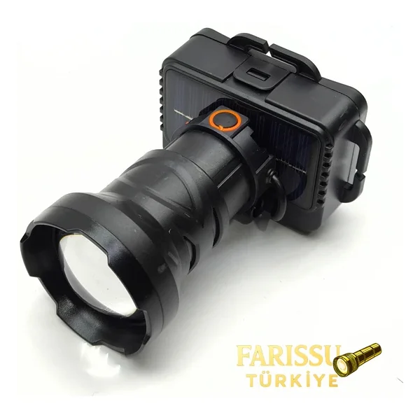 Gold Silver Gs-2050 20W Zoomlu Solar Şarjlı Profesyonel Kafa Feneri - Görsel 3