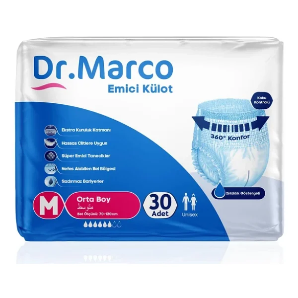 Dr. Marco Emici Külot Orta Boy M 30'lu Hasta Bezi - Görsel 8