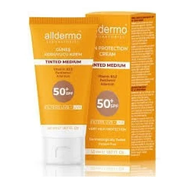 Alldermo Medium 50 ml 50 Faktör Renkli Güneş Kremi - Görsel 8