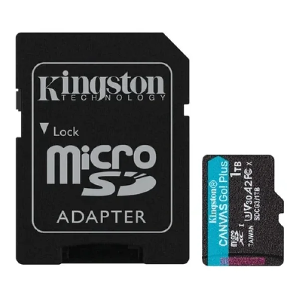 Kingston Canvas Go Plus SDCG3/1TB Class10 UHS-I U3 A2 V30 1 TB Micro SD Kart - Görsel 2