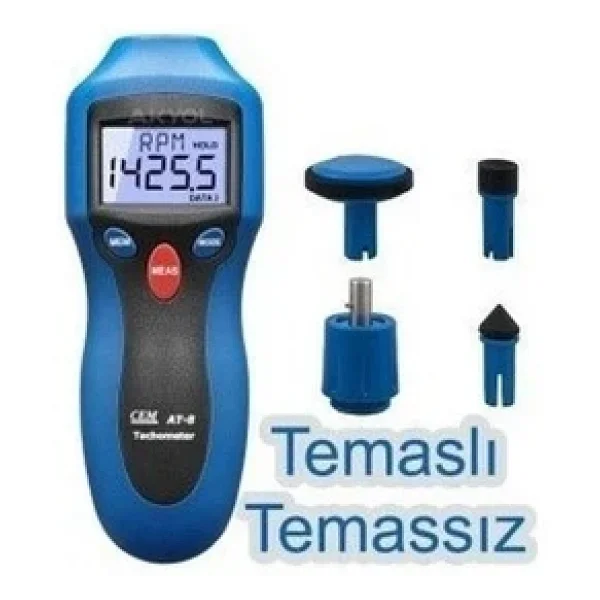 Cem AT-8 Temaslı Temassız Takometre - Görsel 7