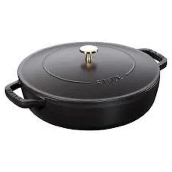 Staub La Cocotte Chistera Siyah 24 cm Döküm Sote Tenceresi - Görsel 5