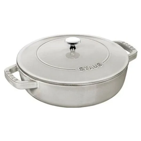 Staub La Cocotte Chistera Beyaz 24 cm Döküm Sote Tenceresi - Görsel 5
