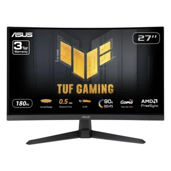 Asus TUF Gaming VG27WQ3B 27" 0.5 ms 2K Curved 180 Hz Oyuncu Monitörü - Görsel 2