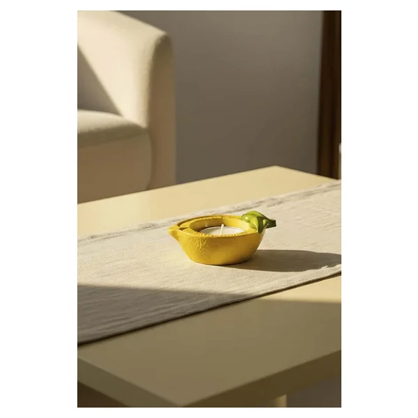 Limon Tasarımlı Dekoratif Sarı Mumluk - Görsel 5