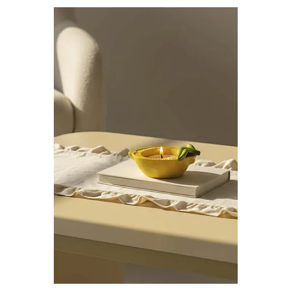 Limon Tasarımlı Dekoratif Sarı Mumluk - Görsel 7