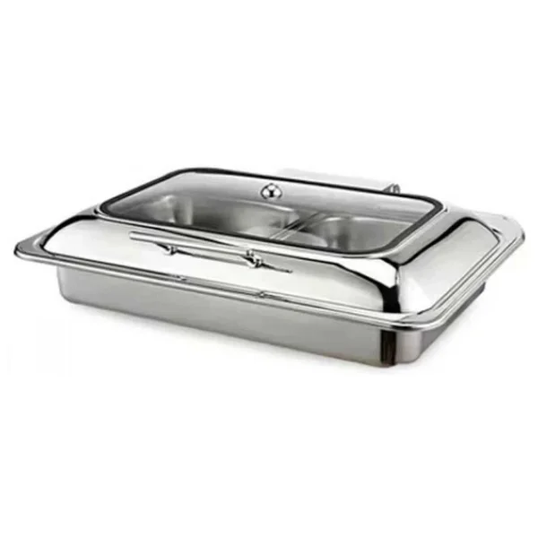 Chafıng Dish Dörtgen Hidrolik Kapak 9 L 1/1 Gömme (CDH-9G) - Görsel 2