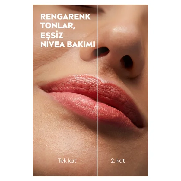 NIVEA Renkli Nemlendirici Dudak Bakım Kremi Mercan 4.8gr,spf30, Allık Etkisi, Dudak Ve Yanaklar, E Vitamin - Görsel 8