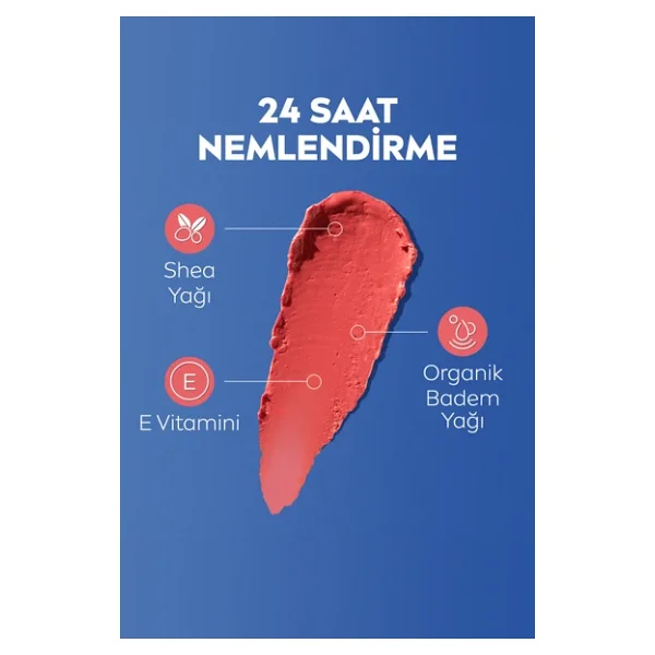 NIVEA Renkli Nemlendirici Dudak Bakım Kremi Mercan 4.8gr,spf30, Allık Etkisi, Dudak Ve Yanaklar, E Vitamin - Görsel 7
