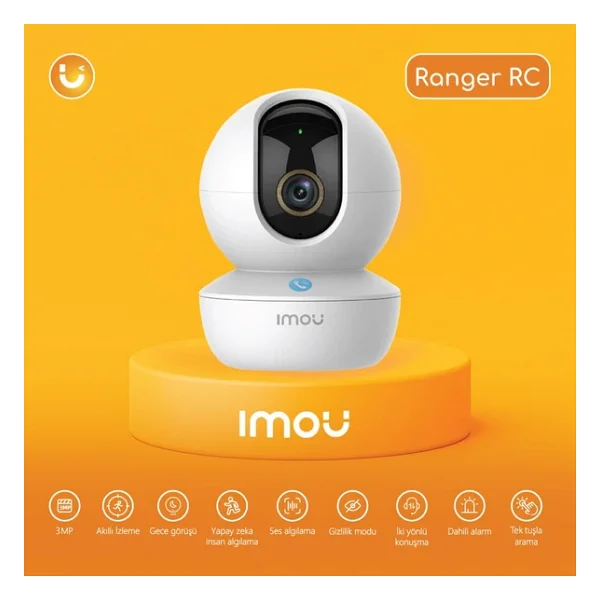Imou Ranger RC IPC-GK2CP-3C0WR 3 MP 3.6mm Lens Gece Görüşlü Wi-Fi Güvenlik Kamerası - Görsel 5