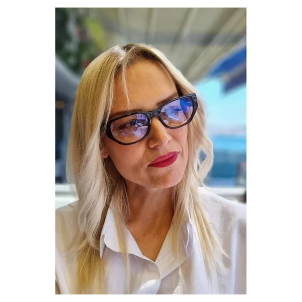 Uniquetrenders Kadın Mandy Mavi Işık Korumalı Dinlendirici Cat Eye Model Ekran Gözlüğü - Görsel 3
