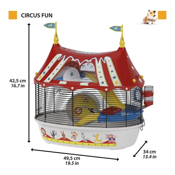 Ferplast Circus Fun Hamster Kafesi Siyah 49X34x42cm - Görsel 2
