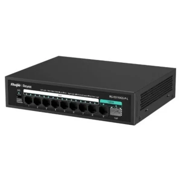 Ruijie Reyee RG-ES110GS-P-L 8 Port 10/100/1000 8 Port PoE 1XGE Uplink 1 X SFP 120W Yonetilemez Desktop Switch - Görsel 9