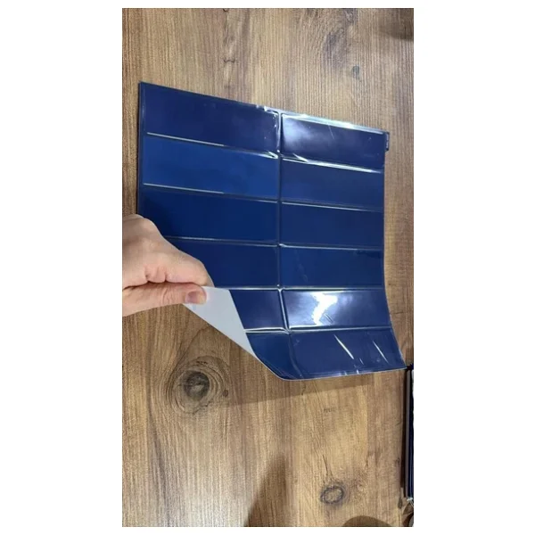 30cmx30cm Saks Mavi Epoksi 1 Adet 3D Yapışkanlı Duvar Paneli Kağıdı Sticker Mutfak Banyo Salon Ofis - Görsel 5