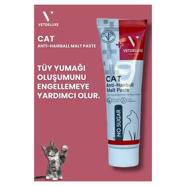 Vetdeluxe Anti Hairball 100 gr Malt Kedi Macunu - Görsel 2