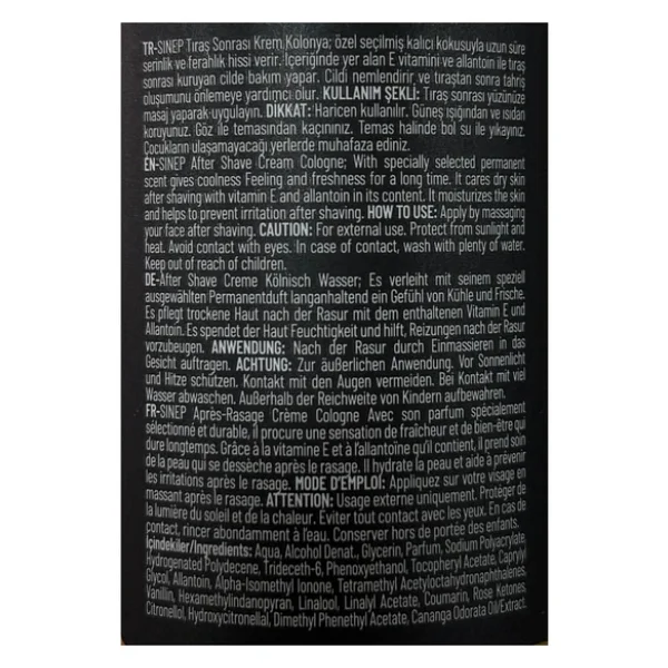 Sinep Pro-Care Tıraş Sonrası Krem Kolonya Balsam 400 Ml Flame - Görsel 6