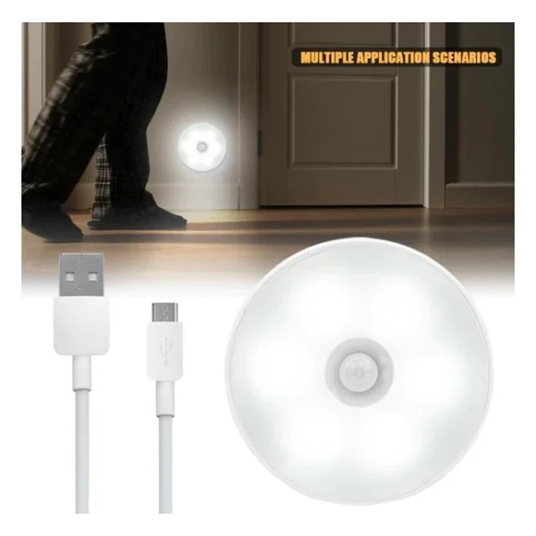 Hareket Sensörlü USB Şarjlı LED Işık Lamba - Görsel 7