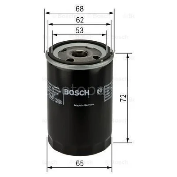 Bosch TOYOTA Corolla 1.6 VVT-i 11.2006 - 04.2013 YAĞ FİLTRESİ filitre - Görsel 5