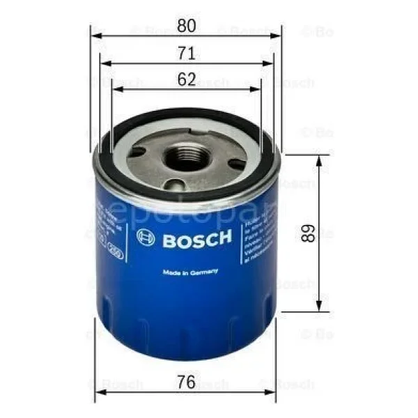 Bosch PEUGEOT 205 1.4 09.1991 - 12.1994 YAĞ FİLTRESİ filitre - Görsel 5