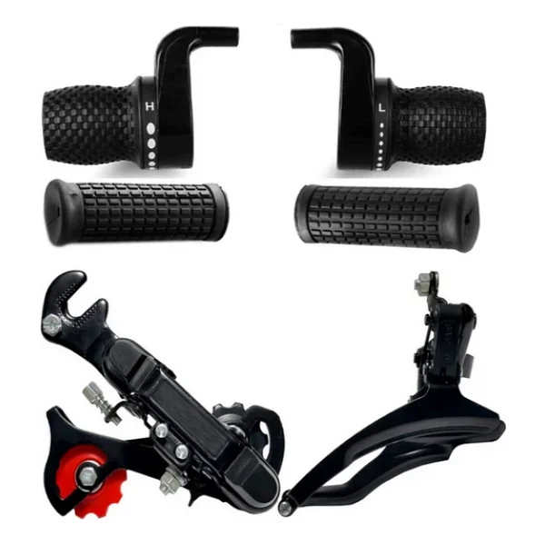 Hsgl Bisiklet Siyah 3x7 Noktalı vites kolu Ön Arka Attırıcı Set Ergonomik Bisiklet Vites Sistemleri - Görsel 6