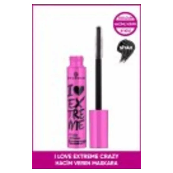 Essence I love Extreme Crazy Hacim Veren Siyah Maskara - Görsel 4