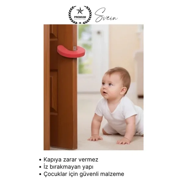#Stoper 8'li Köpük Kapı Stoperi Parmak Sıkışması Önleyici Çocuk Güvenliği Koruyucu Yumuşak Ev Kreş - Görsel 4