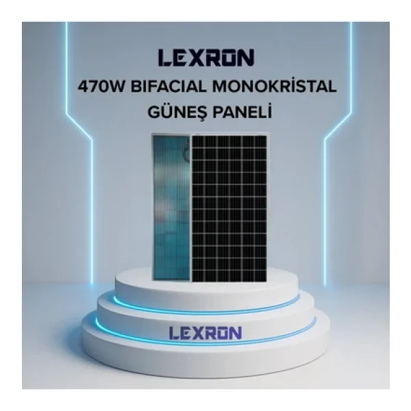 Lexron LXR-HC-450M 450 W 16BB Topcon Half-Cut Monokristal Güneş Paneli - Görsel 2