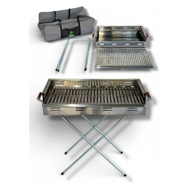 Pratikoutdoor 80x40 cm Katlanır Kömürlü Mangal - Görsel 2