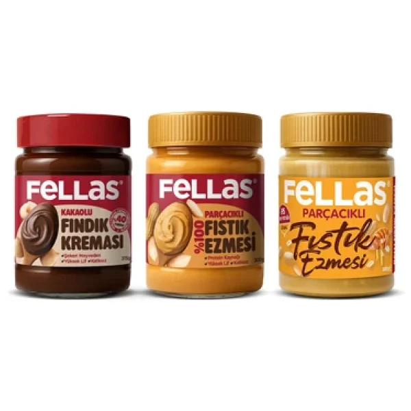 Kakaolu Fındık Kreması (315 G) + Fıstık Ezmesi - %100 (300 G) + Ballı Fıstık Ezmesi (300 G) - Görsel 3