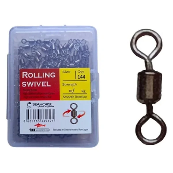 Sea Horse Rolling Swivel Black Nickel #6 Qty:144 - Görsel 2