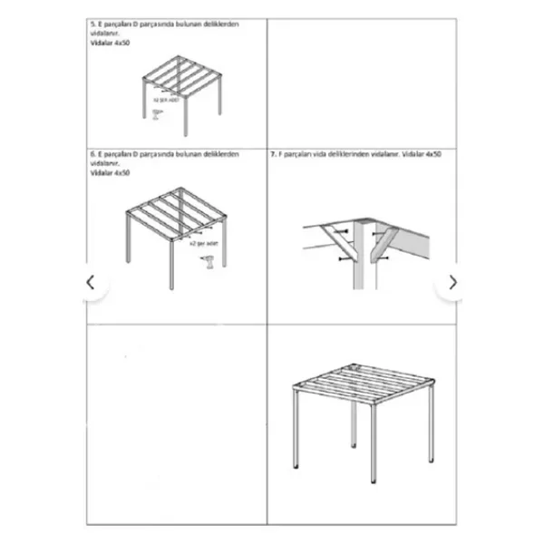 Ahşap Pergole Çardak Tente Bahçe Pergola - Görsel 2