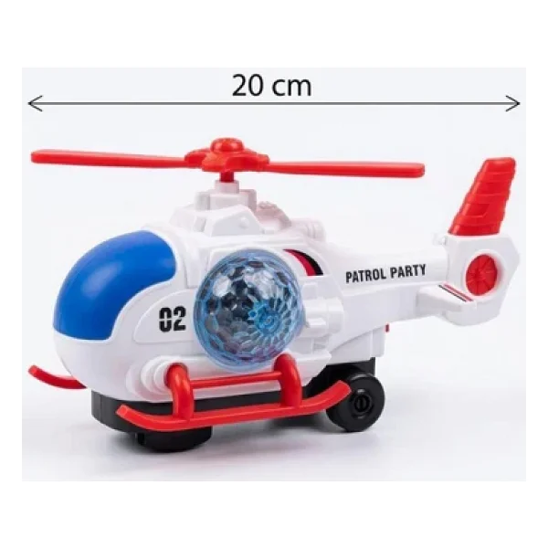 Tıfıl Toys Şehir Koruyucusu Devriye Partisi: Işıklı Müzikli ve Pilli Oyuncak Helikopter - Görsel 3