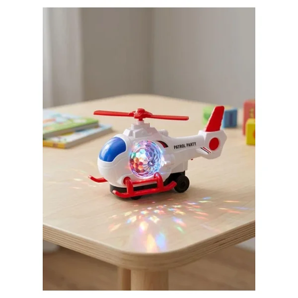 Tıfıl Toys Şehir Koruyucusu Devriye Partisi: Işıklı Müzikli ve Pilli Oyuncak Helikopter - Görsel 4
