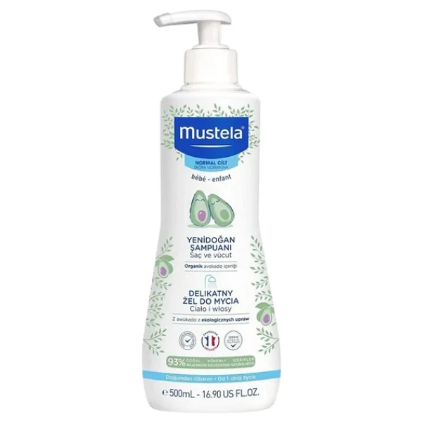 Mustela Organik Avokado İçeren Yenidoğan Bebek Şampuanı 500 ml 1 Adet - Görsel 3