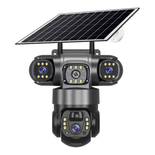 TRCharger Güneş enerjisi 9mp (3+3+3) Üç Kameralı Ultrahd 4g Güneş Enerjili Akıllı Güvenlik Kamerası - Görsel 5
